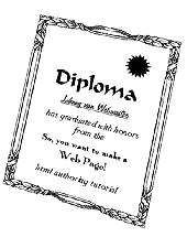 diploma for creating web pages