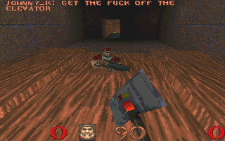 Me giving a scout a hard time