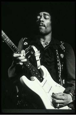 Jimi Hendrix and guitar