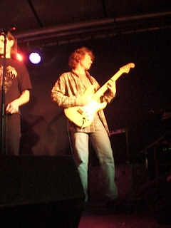 Deeply involved in playing (glad you can't hear him, ha ha!)