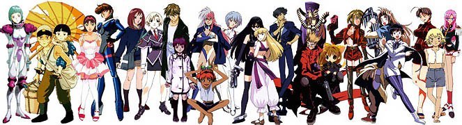 Cool pic of numerous anime characters