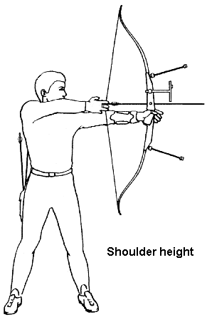 Bring the bow arm to shoulder height