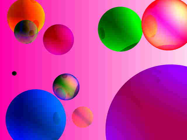 Floating Colored Balls