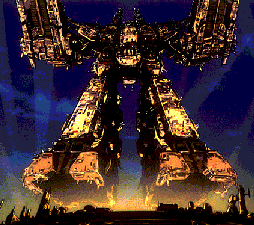 800 feet of artillery, living, and hangar space: The Macross Fortress.