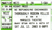 Thoroughly Modern Millie, Marquis Theatre, New York City, Sat., 12 Jul 2003, 8:00pm