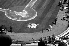 Great black and white pic of the opening day logo