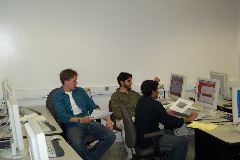 Salman, Raonak and me pretending to do work