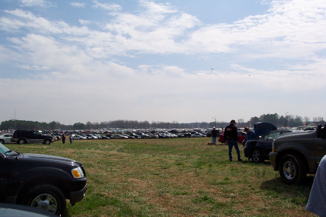 A lot of cars in the parking lot