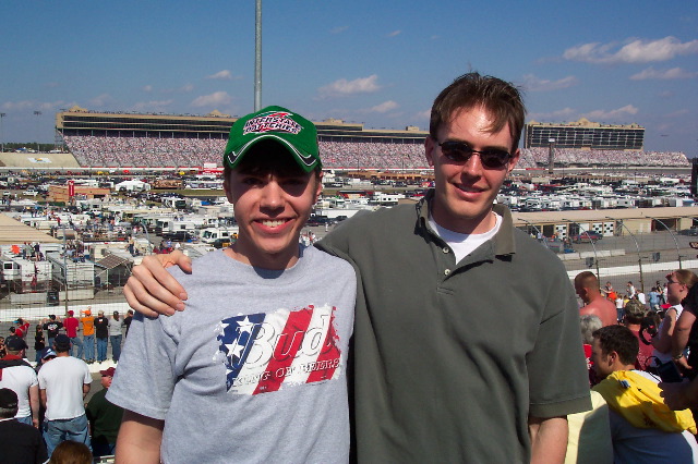 Dusty and me during a yellow flag