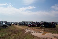 People when to the bathroom behind us