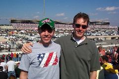 Dusty and me during a yellow flag