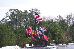 Lots of flags...escpecially Confederate flags