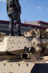 A bad pic of the tank...the guy inside looked like Hitler