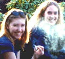 Juliet and Mary Smoking