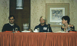 Eugene W. Roddenberry (Rod) and Kat on a panel about Canadian sci-fi