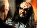 Gowron makes a plea to Picard for Federation assistance in the Klingon civil war