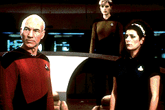 Yar With Picard and Troi