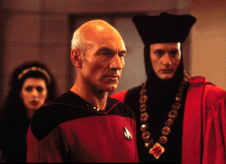 Q with Picard and Troi