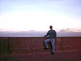 on Golden Gate, looking at Alcatraz