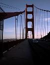 walking across Golden Gate