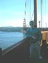 on Golden Gate Bridge looking south