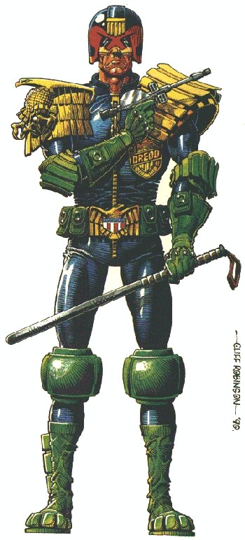 Dredd, art by Cliff Robinson