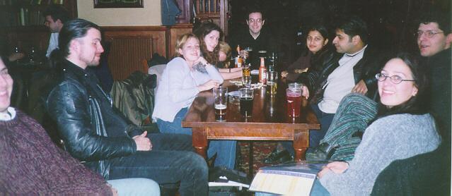 Mark,Simon,Sian,Jane,Jane, me, Mins wife whose name I've forgotten, Min, Hazel and Adrian