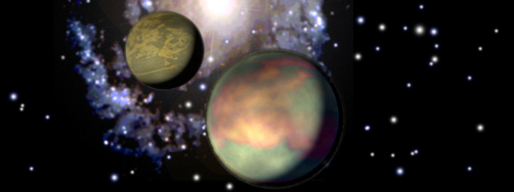 [At the far end of a massive chain of wormholes...]