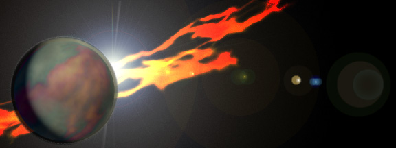 [A supernova blots out stars in the background...]