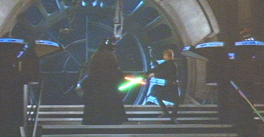 Duel aux sabrolasers ( tir du Retour du Jedi )