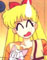 funny Minako with Artemis