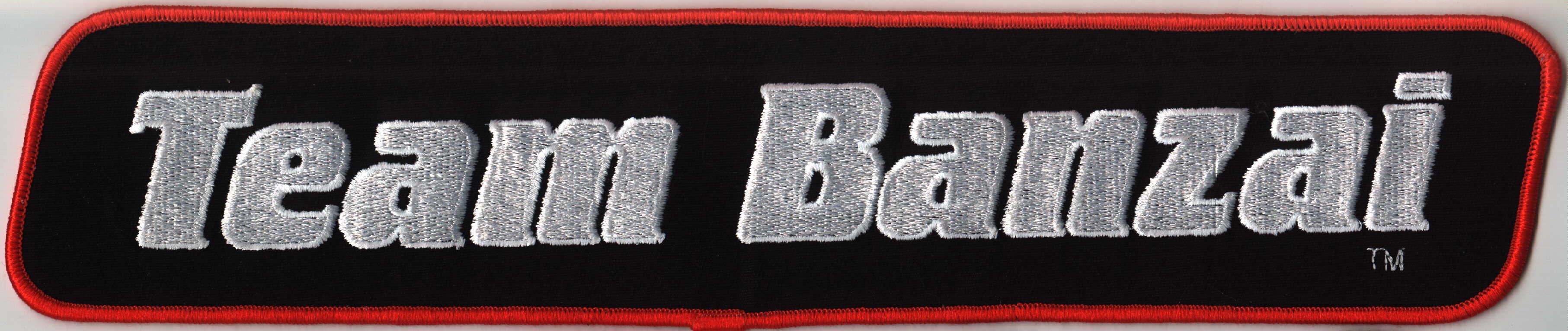 Team Banzai back patch for jacket or vest.