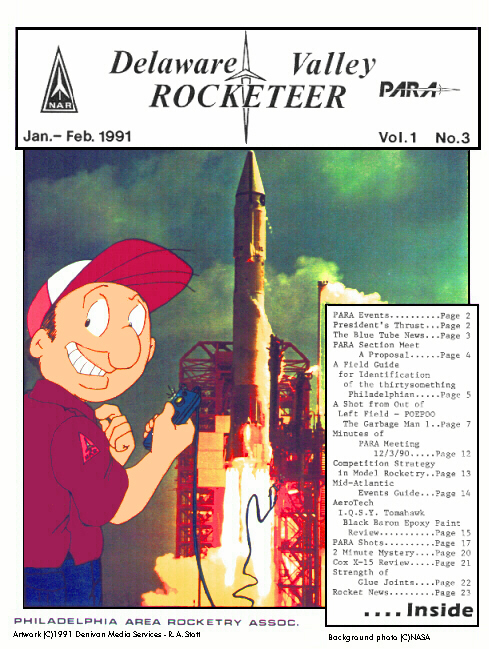 Maurice's Super Scale Rocket
1 Cel Overlay - NASA Photo
Maurice 1991 Denivan Media Services
Delaware Valley Rocketeer 1991 The National Association of Rocketry