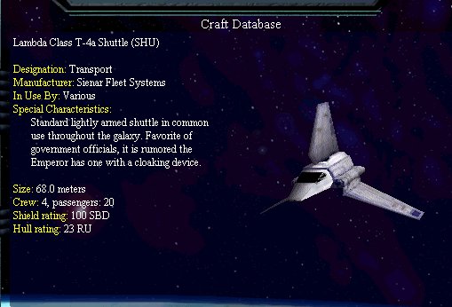 Lambda Class T-4a Shuttle (SHU)