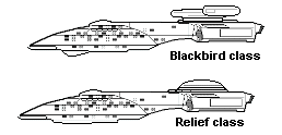 Side views of the Blackbird and Relief sub-types of the Gliese class