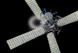 An orbital particle beam satellite weapon