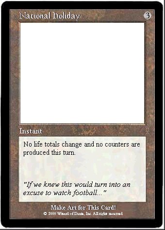 National Holiday: colorless stasis for 3