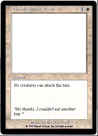 Thanksgiving Feast: white combat prevention for 1W