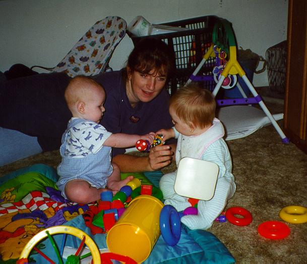 me showing the toy to hayden.