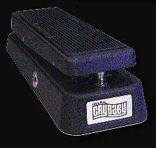 A Dunlop Crybaby wah wah pedal