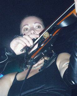 Frau Schmitt and her violin