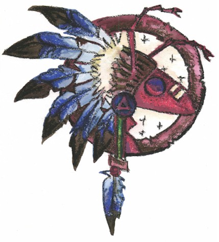 It's made in oilwax crayons and waterpaint, and is a tryout for a real big painting for Ant Lady's living room!