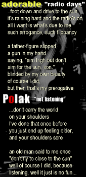 radio days and not listening lyric excerpts