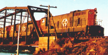 Picture of the last train to pass throught Bishop's Falls