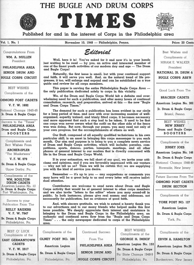 The Times Vol 1 No 1 Pg 1 - November 1948