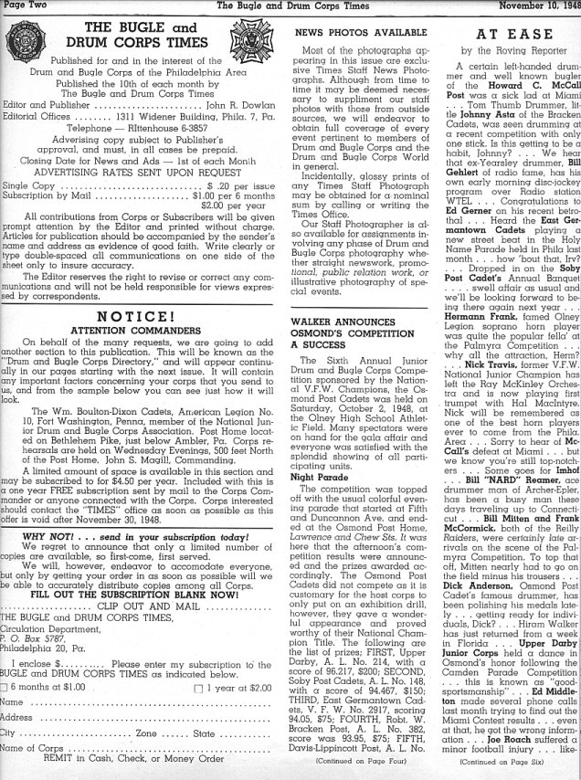 The Times Vol 1 No 1 Pg 2 - November 1948