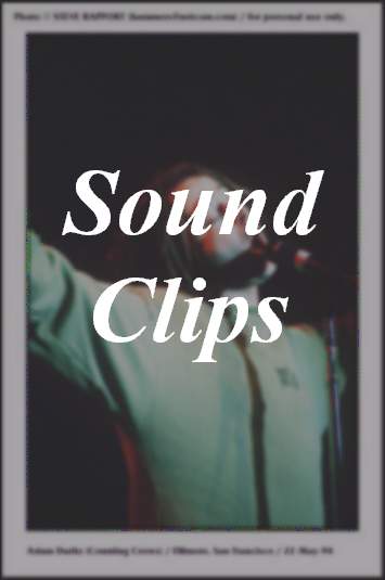 Sound Clips- MP3's are currently down...sorry