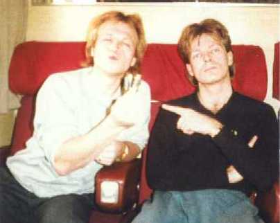 Steve putting up with Mark's antics!