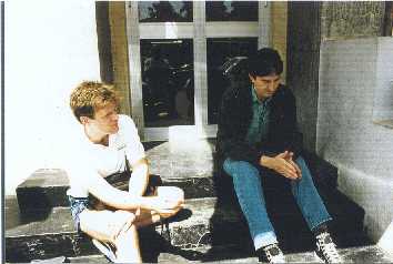 Gary with Allan pondering on the next line of attack!