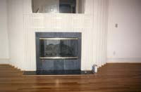 tiled fireplace